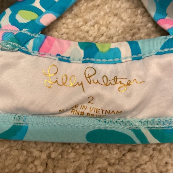 Lilly Pulitzer Bikini - Aqua La Vista Print - Size 2T - Picture 7 of 7
